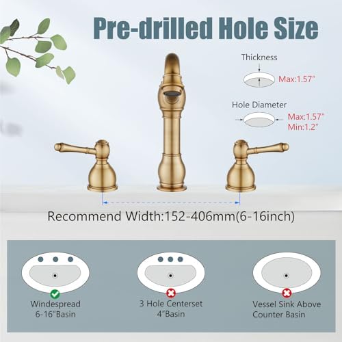 Aolemi Antique Brass Bathroom Sink Faucet