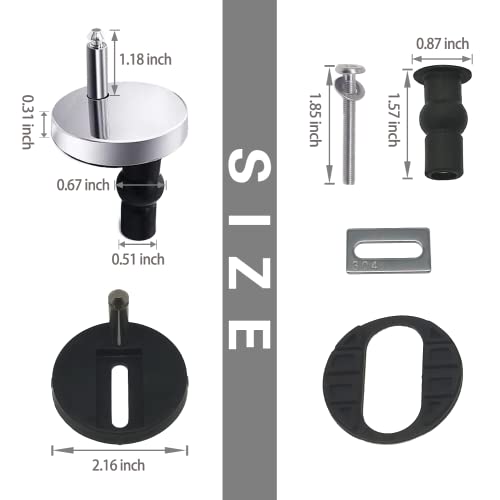 MUU Universal Toilet Seat Bolt Kit - Easy to Install