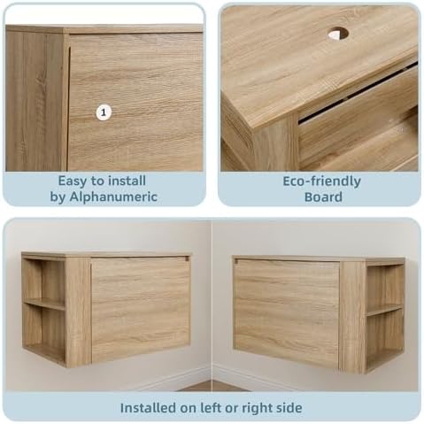 Stylish 30-Inch Bathroom Vanity with Hidden Storage