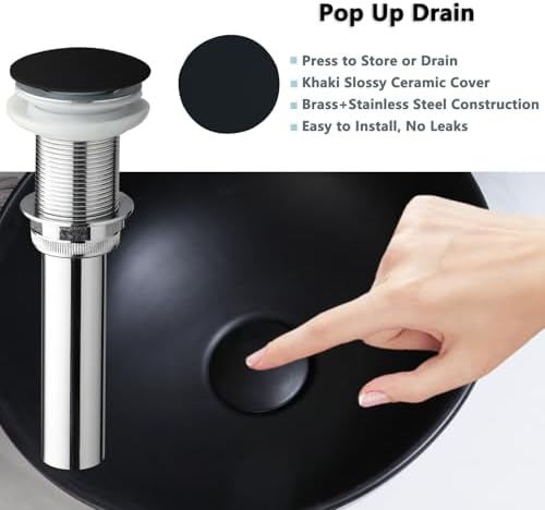 Modern Black Vessel Sink