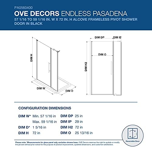 Frameless Hinge 57-59 116 in W x 72 in H