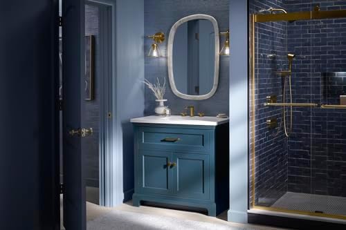 Sturdy Modern Bathroom Vanity Tidal Blue