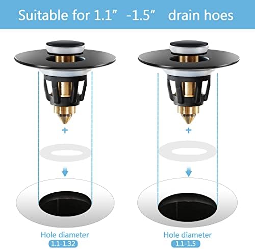 Ultimate Sink Drain Plug Black