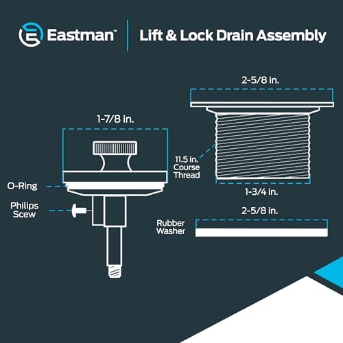 Eastman bathtub drain plug-in kit - easy bath setup
