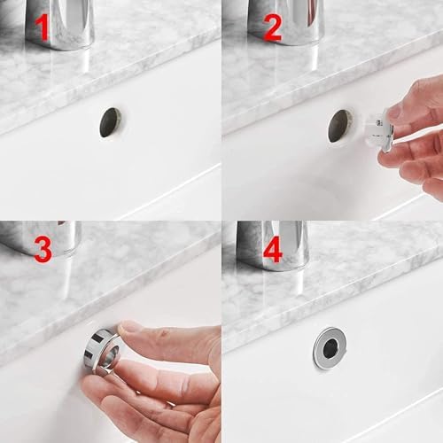 Vessel Sink Overflow Ring Cover Brushed Nickel