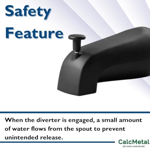 CalcMetal Durable Tub Spout with 4-Part Adapter