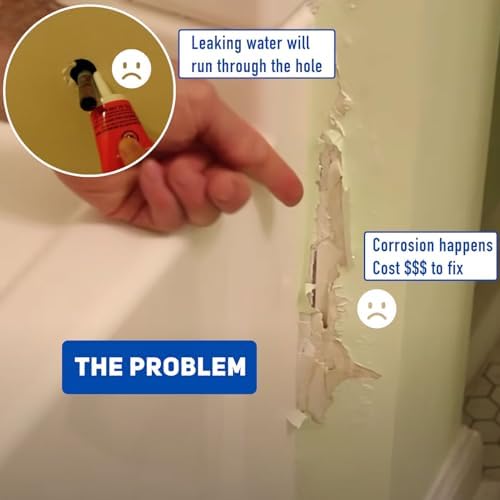 Waterproof Bathtub Spout Pipe Seal with 5-Step Installation Tests Pass
