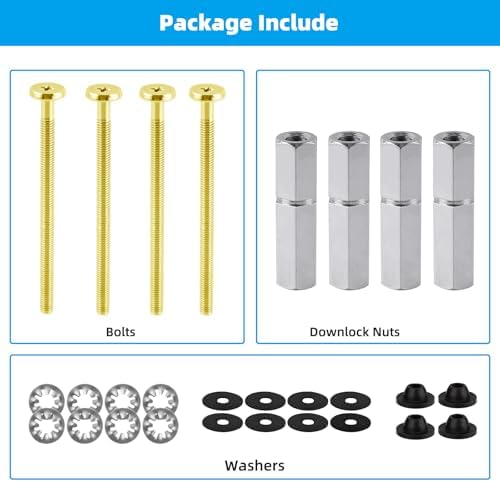 Sturdy Toilet Seat bolts Heavy-Duty Brass Construction for Reliable Bathroom Fixtures