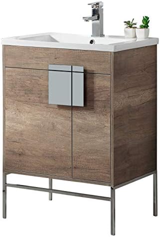 Elegant 24-Inch Bathroom Vanity with Gray Sink
