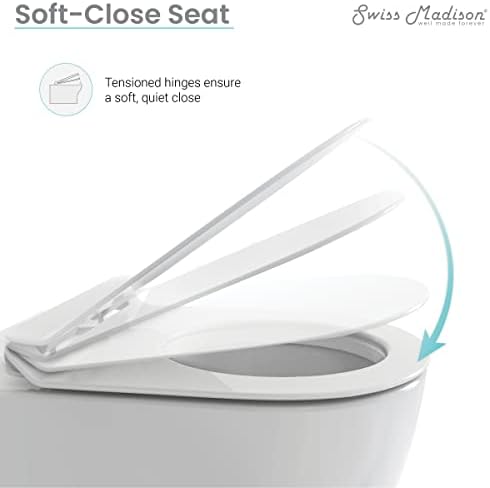 Black Dual Flush Porcelain Toilet Bowl Easy to Install