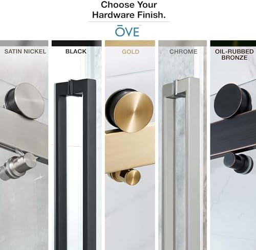 Barn Door Style Antique Gold Soft-Close Shower Door