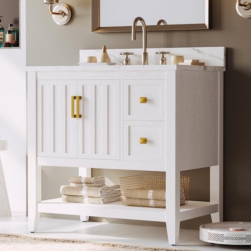 Sturdy 30 Bathroom Vanity with Storage by IRONCK