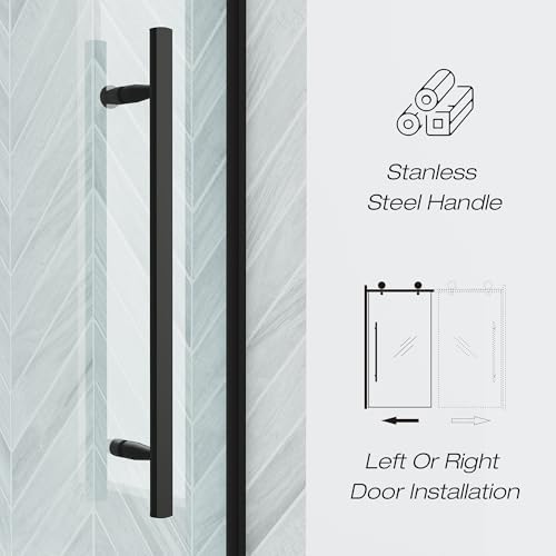 Luxury Frameless Shower Door Matte Black