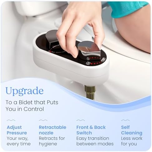 Easy Dual Nozzle Bidet with Self-Cleaning for Clean Comfort