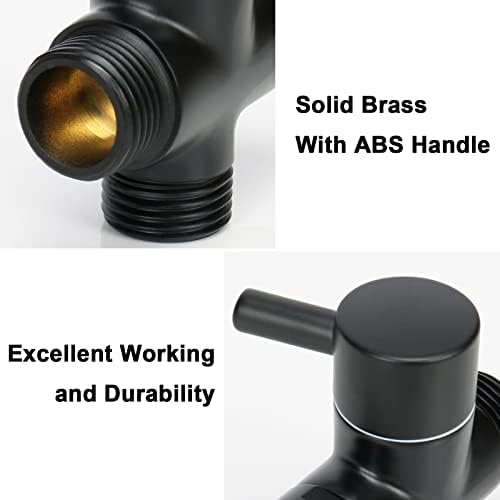 NearMoon Solid Brass G12 Shannon T-Shaped Diverter Valve Matte Black