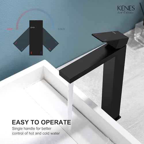 KENES Matte Black Bathroom Faucet