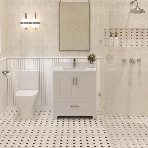 Stylish 30-Inch White Vanity