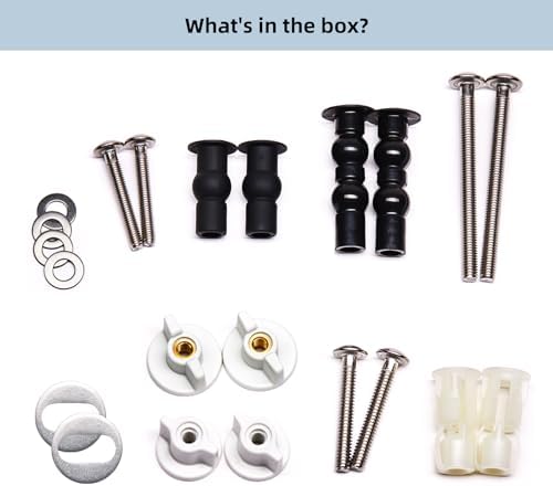 Hibbent Universal Toilet Seats Screws and Bolts Metal