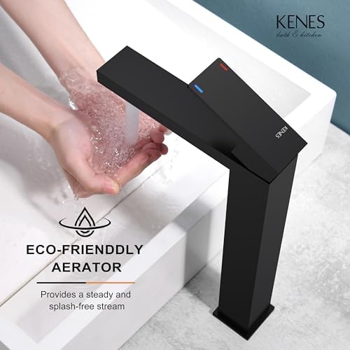 KENES Matte Black Bathroom Faucet