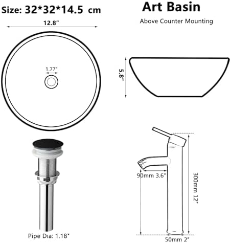 Modern Black Vessel Sink