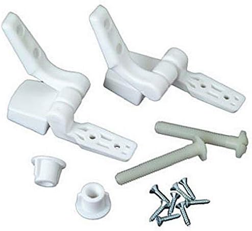 Top Mount White Plastic Toilet Seat Hinge Replacement Part