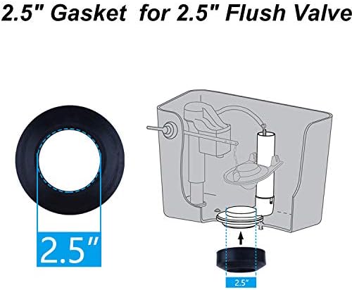 Hibbent Universal Toilet Tank Gasket Set with 3-Set Brass Hardware Kit