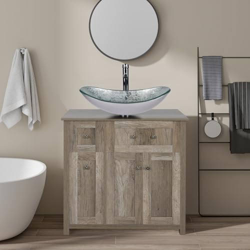 30 Modern Solidee Bathroom Vanity Stainless Steel Pedestal