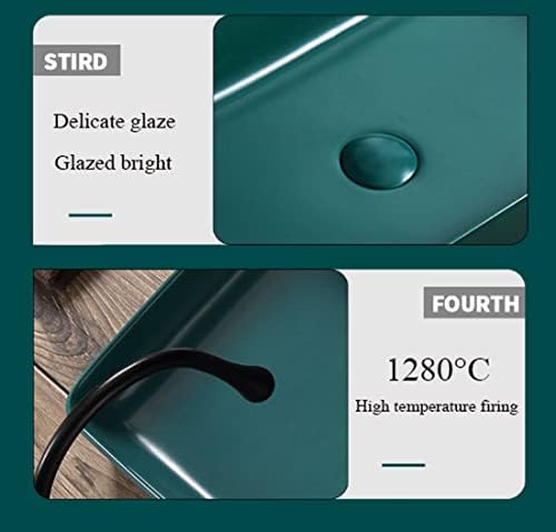 NOVA VESSEL SINK SET Matte Green Durable Above-Counter Sink for Bathroom