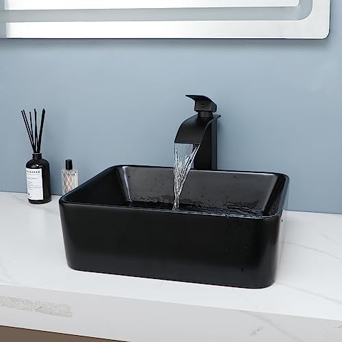 16 Bathroom Vessel Sink with Waterfall Faucet