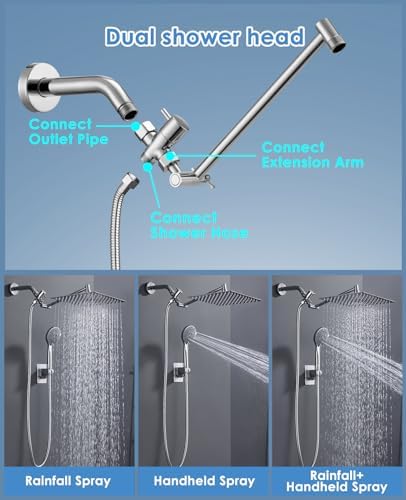 10-inch Rainfall Shower Combo
