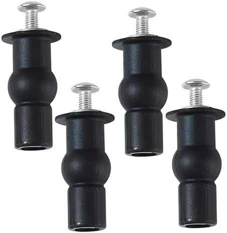 EMVANV Toilet Seat Hinges Screws Black 2PCS Kit