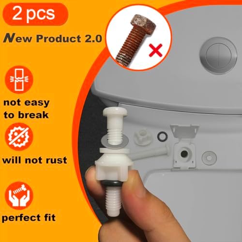Easy Toilet Seat Replacement - Durable Plastic Parts for Long Lasting Use