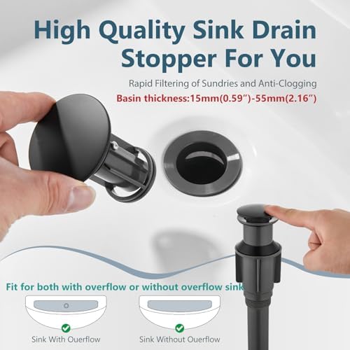 Aolemi Vessel Sink Faucet Matte Black