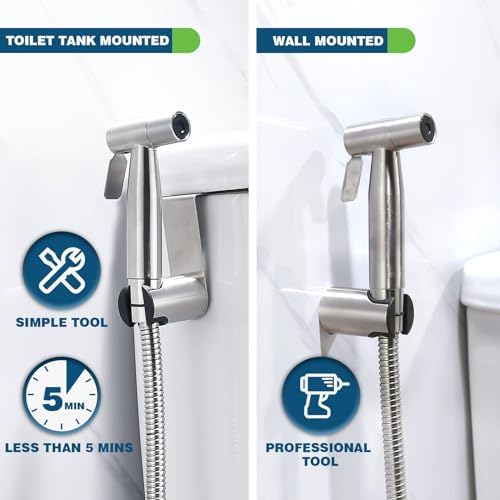 Fekivasy 3-Piece Stainless Steel Bidet Set
