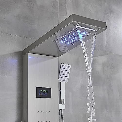 Massager Jets LED Light Waterfall Shower Head Upgrade Your Bathroom Experience