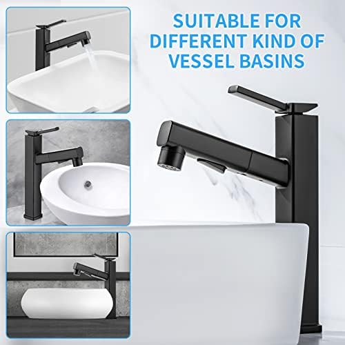HANLIAN Single-Handle Pull-Out Bathroom Faucet