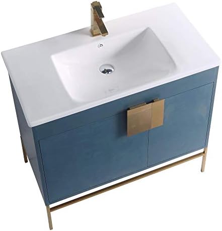 Modern Blue Bathroom Vanity Set