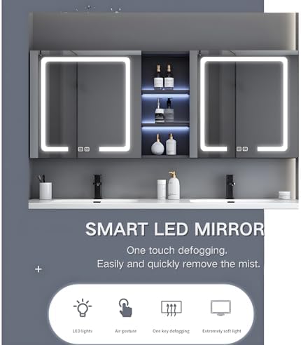 64-inch Modern Floating Bathroom Vanity with Dual Sinks and Solid Wood Construction