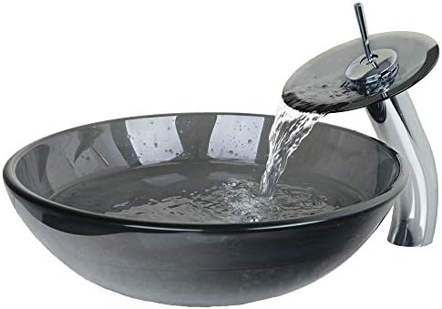 High-Quality Black Bathroom Vessel Sink with Faucet Drain
