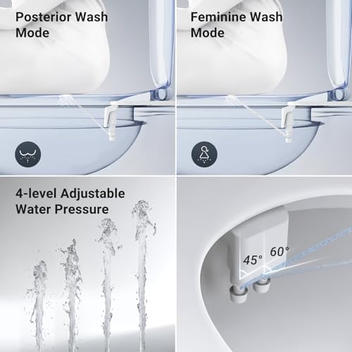 Elevate Your Toilet Experience with WATERLACE Dual Nozzle Bidet Attachment