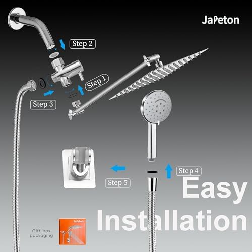 Stunning 10 Rainfall Shower HeadCombo by Jafeton Experience Spacious Luxury