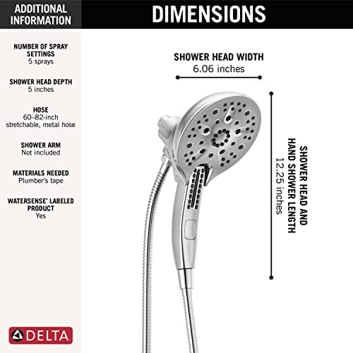 Delta In2ition 5-Spray Dual-Handheld Shower Head