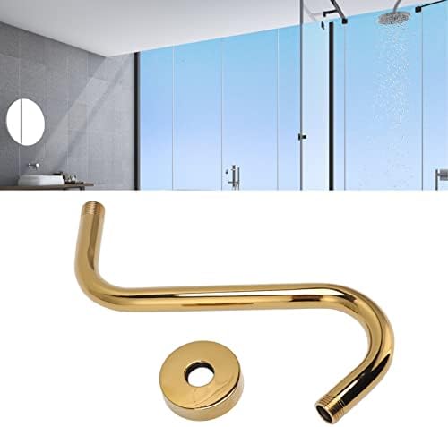 Fuhui 304 Stainless Steel S-Shaped Shower Arm - Gold Finish