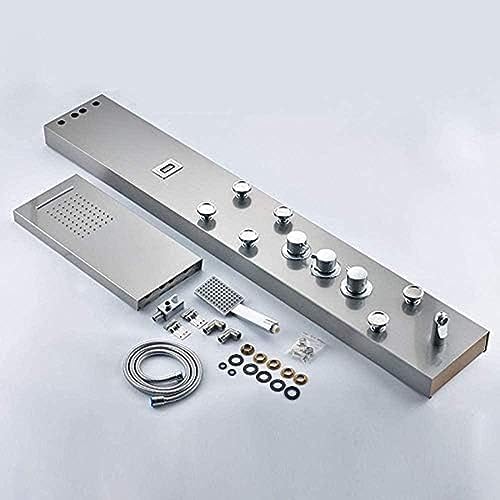 Rainfall Shower Panel with Massage Jets Wall-Mounted System