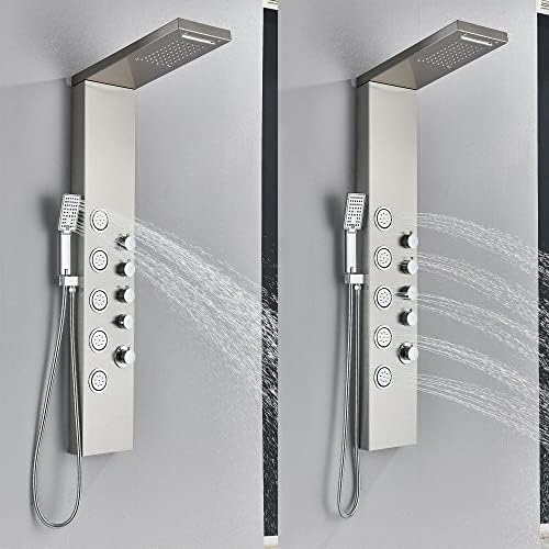 Stainless Steel Shower Panel Tower System with Rain massage Function