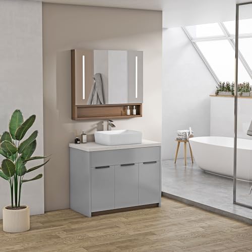 White Rectangle Vessel Sink