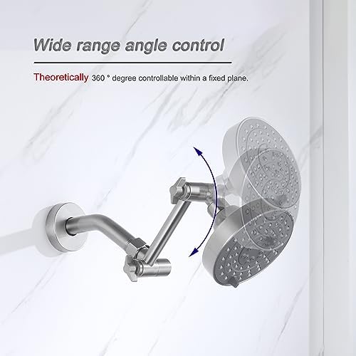 Adjustable shower arm extension Brushed Nickel 4-Inch Showers Head Extendable G12