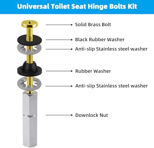 Sturdy Toilet Seat bolts Heavy-Duty Brass Construction for Reliable Bathroom Fixtures