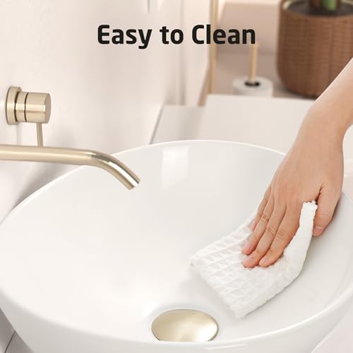 KES Modern Luxury Vessel Sink Oval White Bathroom Sink