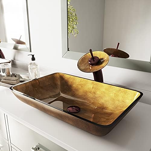 VIGO Vessel Sink drainer with Mounting Ring for Compact Bath Layout